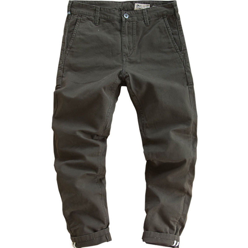 Thickened cotton khaki Trouser