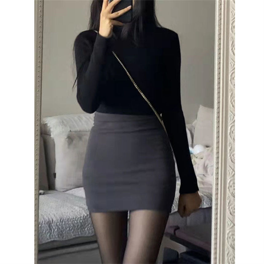 Chic and Modern Two-Tone Mini Dress