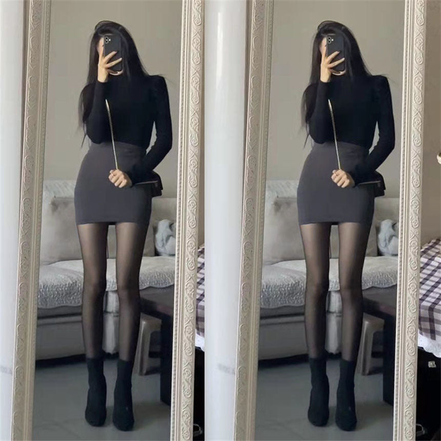Chic and Modern Two-Tone Mini Dress
