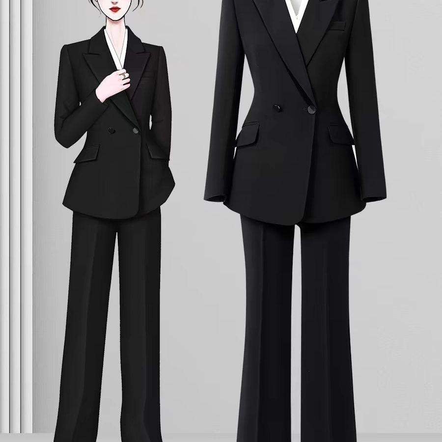 Double-breasted Flared Suit