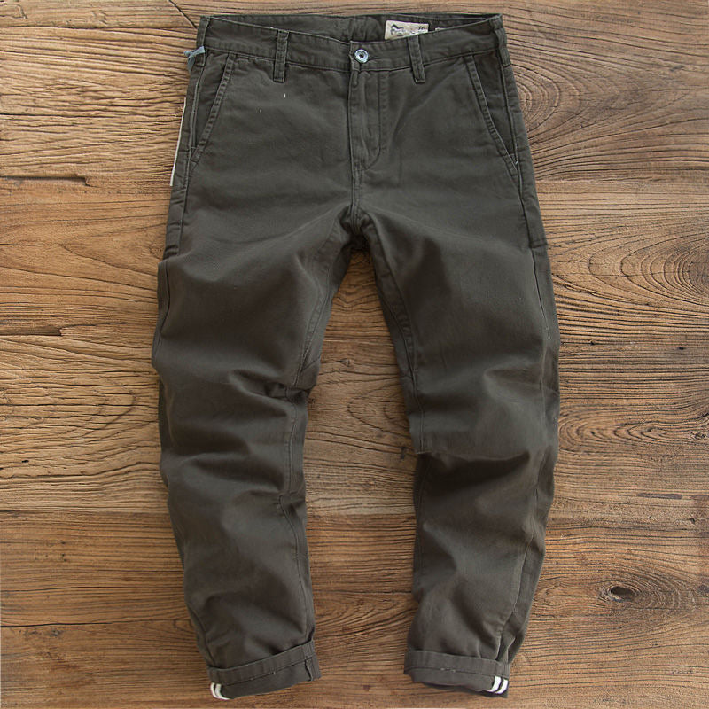 Thickened cotton khaki Trouser