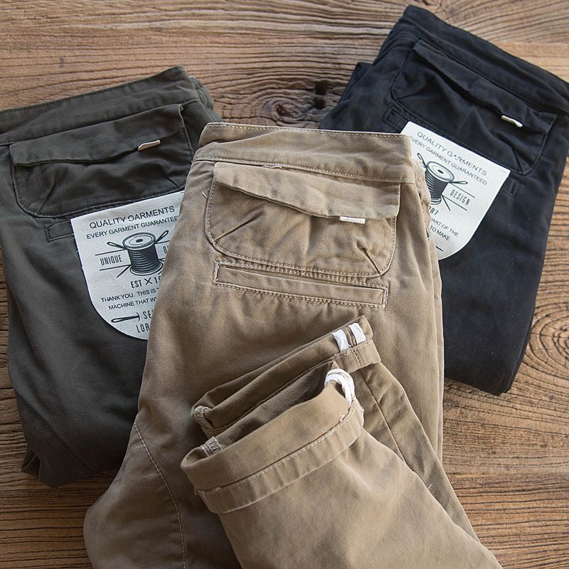 Thickened cotton khaki Trouser