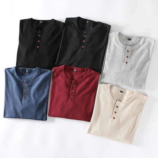 Long Sleeve 3-Button T-shirt