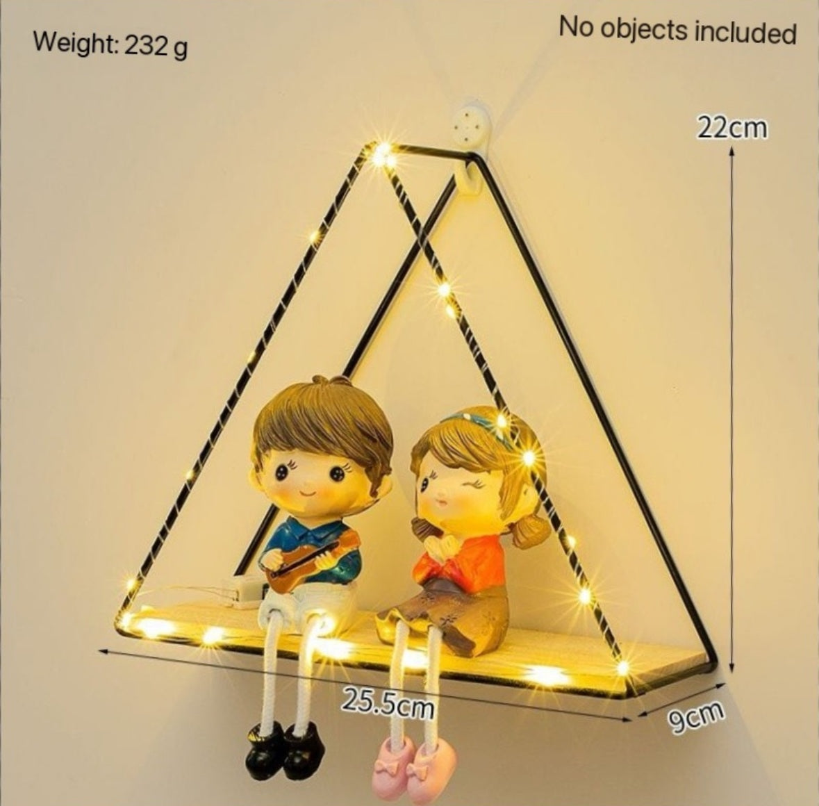 Geometric shapes shelves with lights